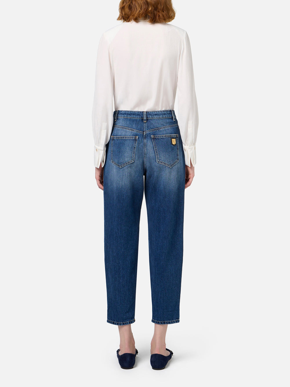 Jeans Boyfriend Elisabetta Franchi da Donna - Denim