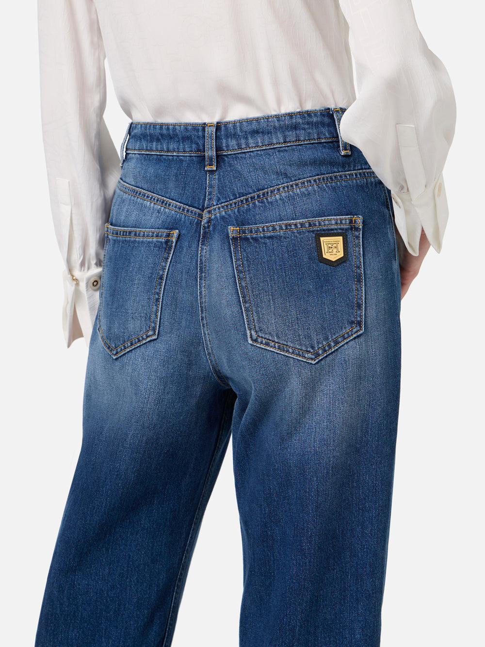 Jeans Boyfriend Elisabetta Franchi da Donna - Denim