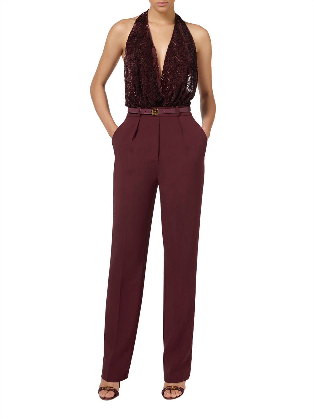 Jumpsuit Elisabetta Franchi da Donna - Bordeaux