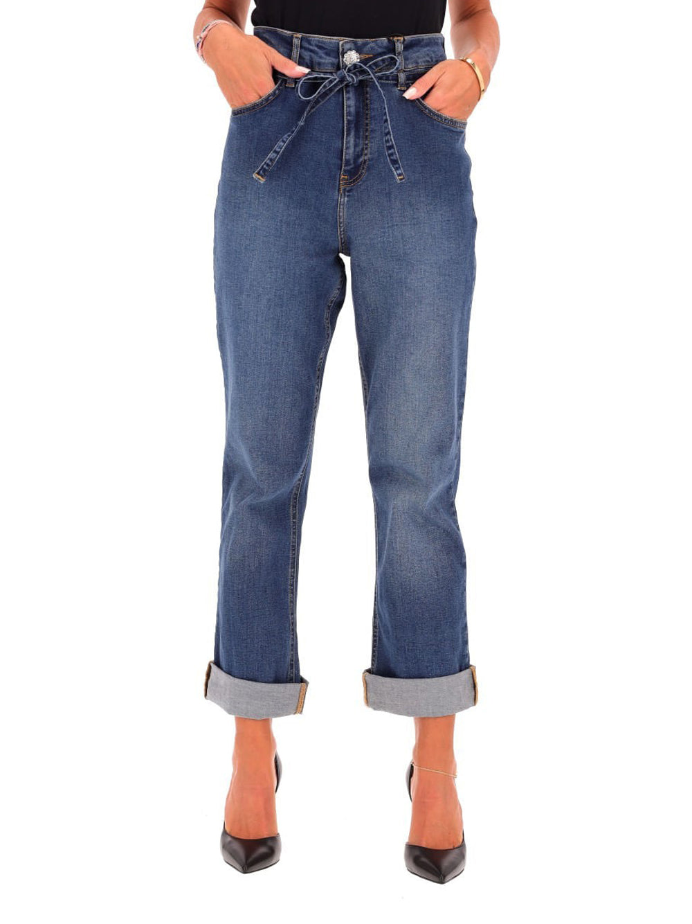 Jeans Straight Emme Marella Lana da Donna - Denim