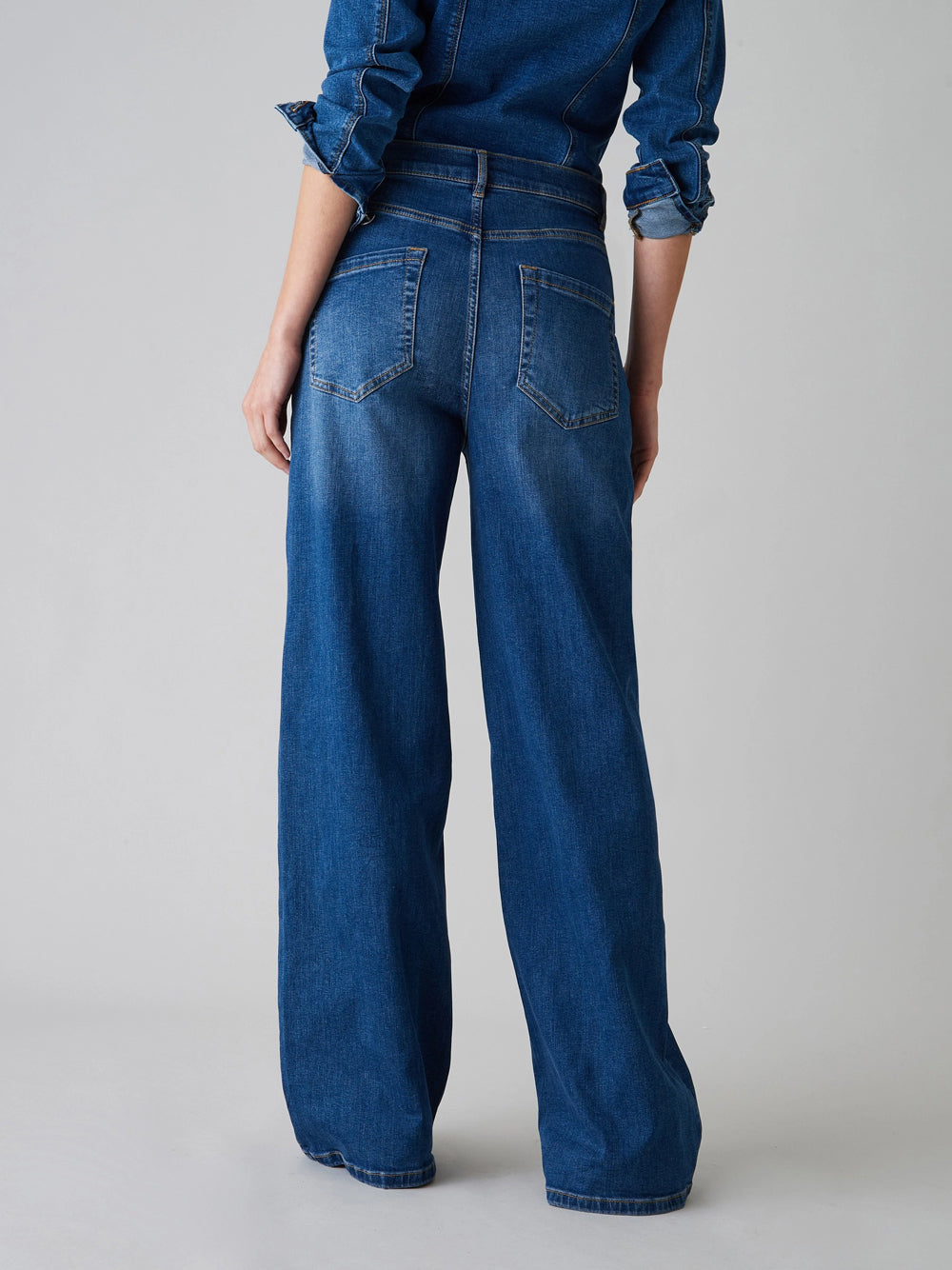 Jeans Wide Emme Marella Doppia da Donna - Denim