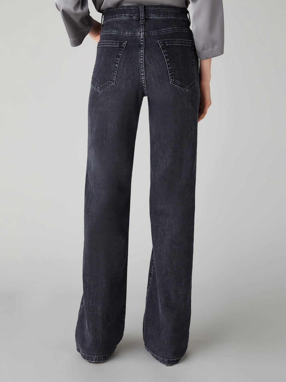 Jeans Wide Emme Marella Sangria da Donna - Nero