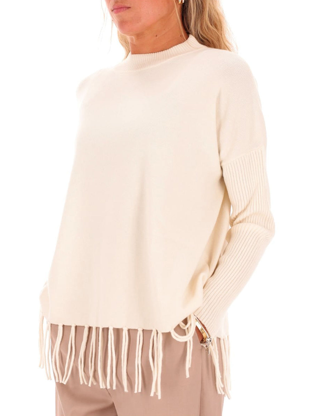 Maglia Emme Marella Alpaca da Donna - Bianco