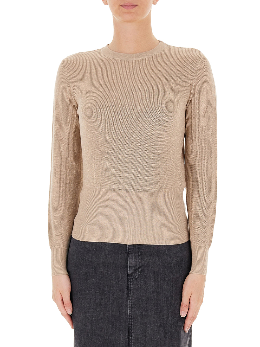 Pullover Emme Marella Kiku Lurex da Donna - Beige