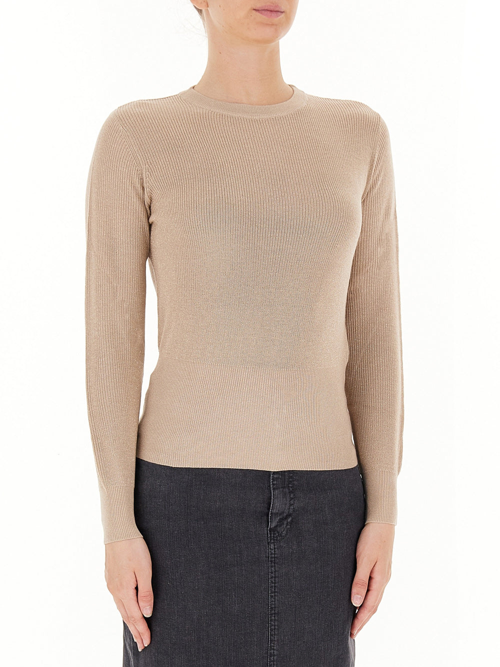 Pullover Emme Marella Kiku Lurex da Donna - Beige