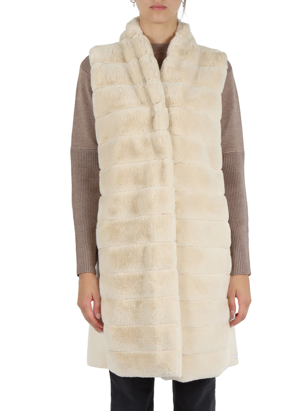 Gilet Emme Marella Pianosa da Donna - Avorio