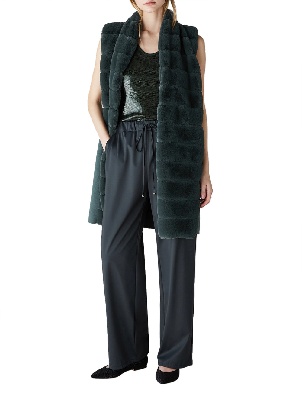 Gilet Emme Marella Pianosa da Donna - Verde