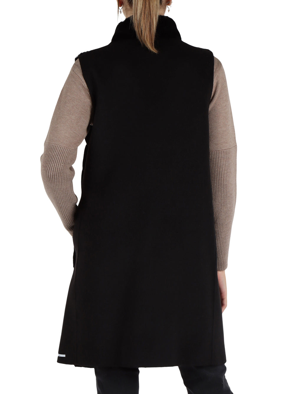 Gilet Emme Marella Pianosa da Donna - Nero