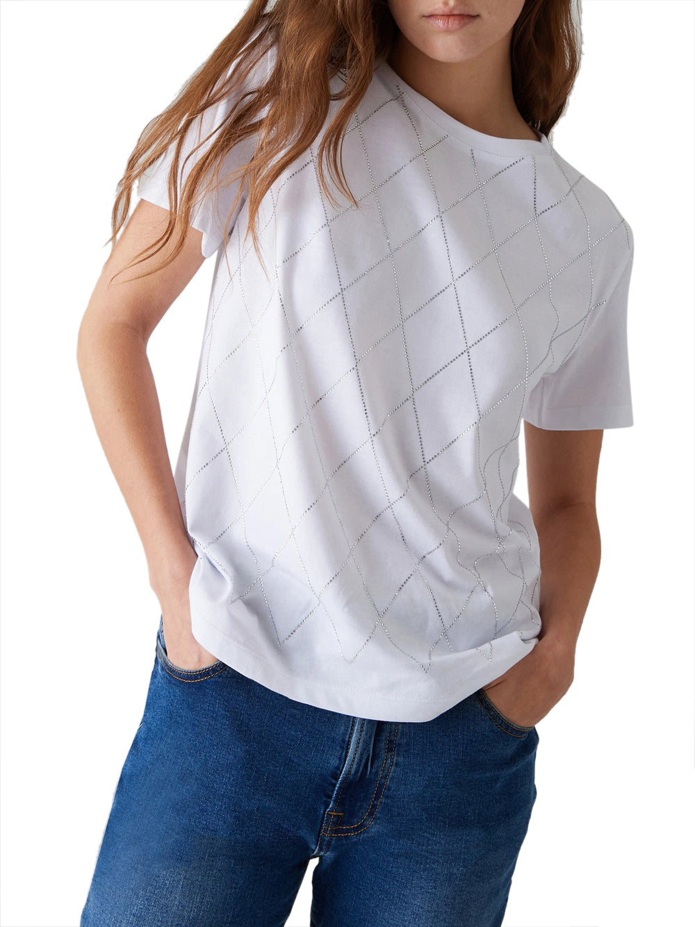 T-shirt Emme Marella Kiens da Donna - Bianco