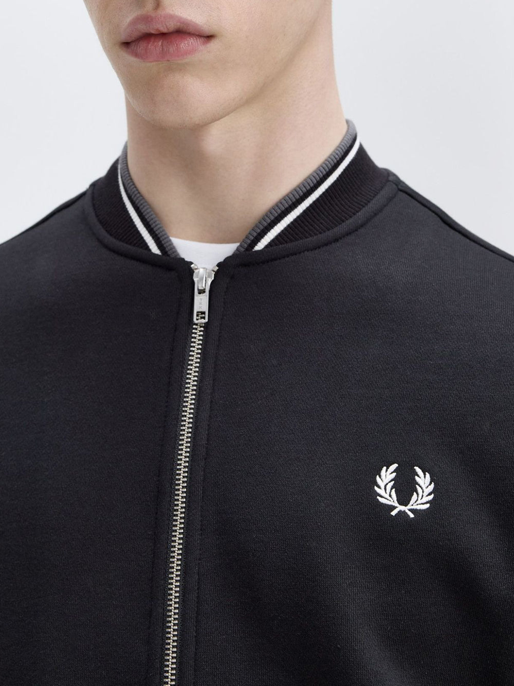 Felpa Zip Fred Perry da Uomo - Nero