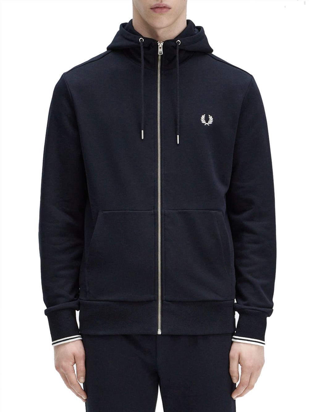 Felpa Zip Fred Perry da Uomo - Blu