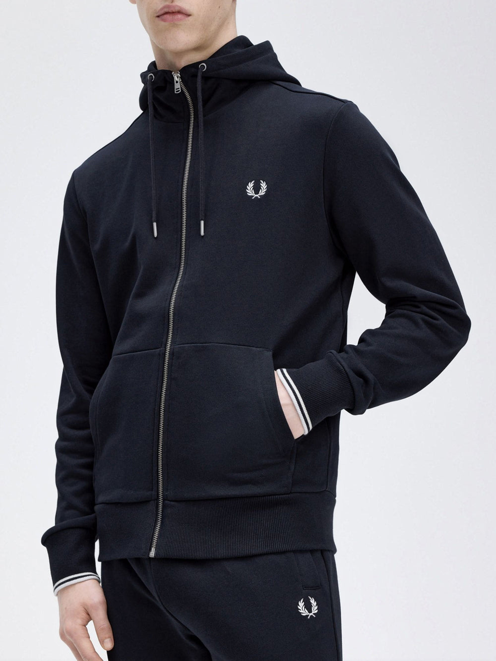 Felpa Zip Fred Perry da Uomo - Blu