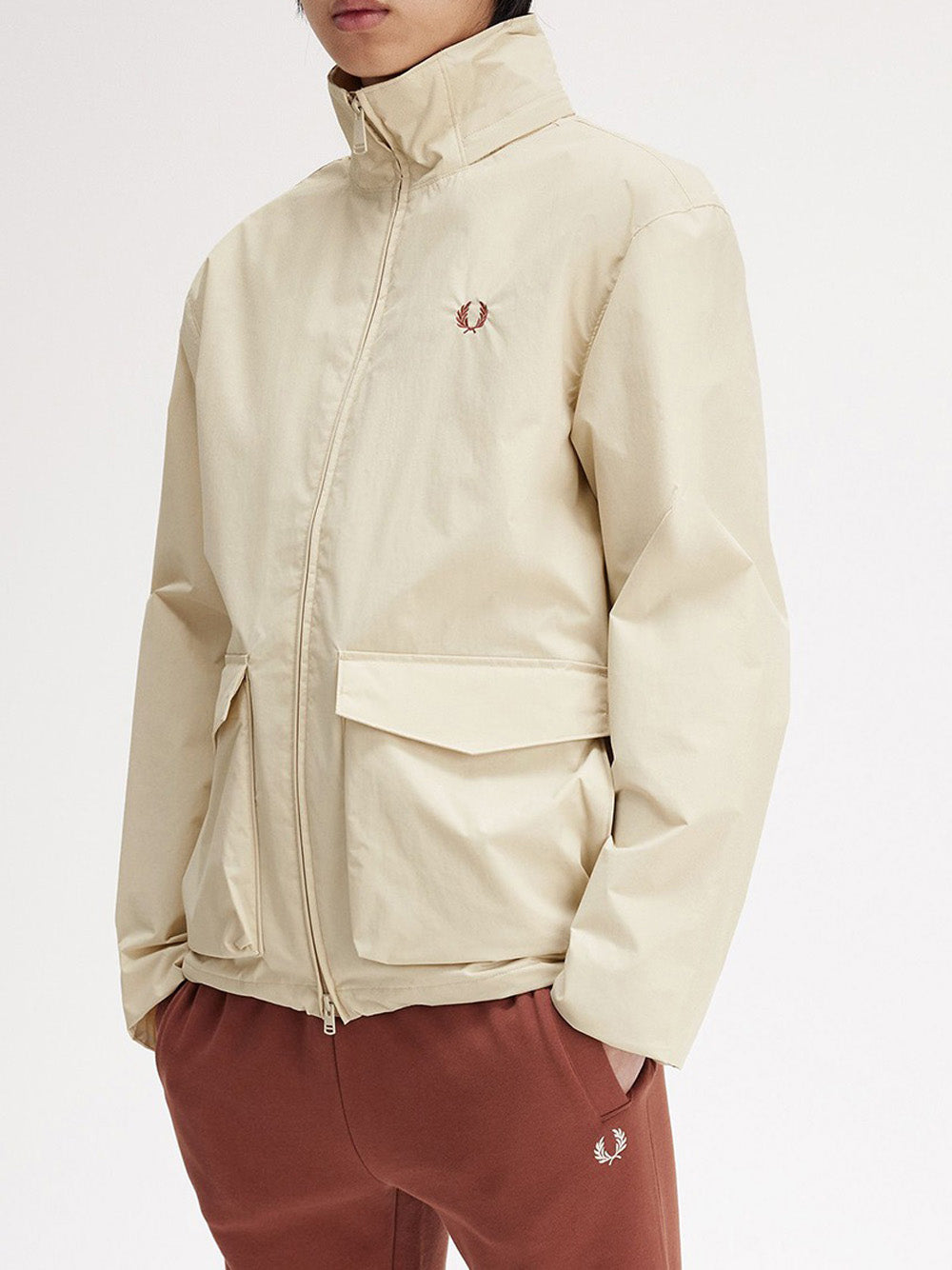 Giubbino Fred Perry Patch Pocket da Uomo - Avorio