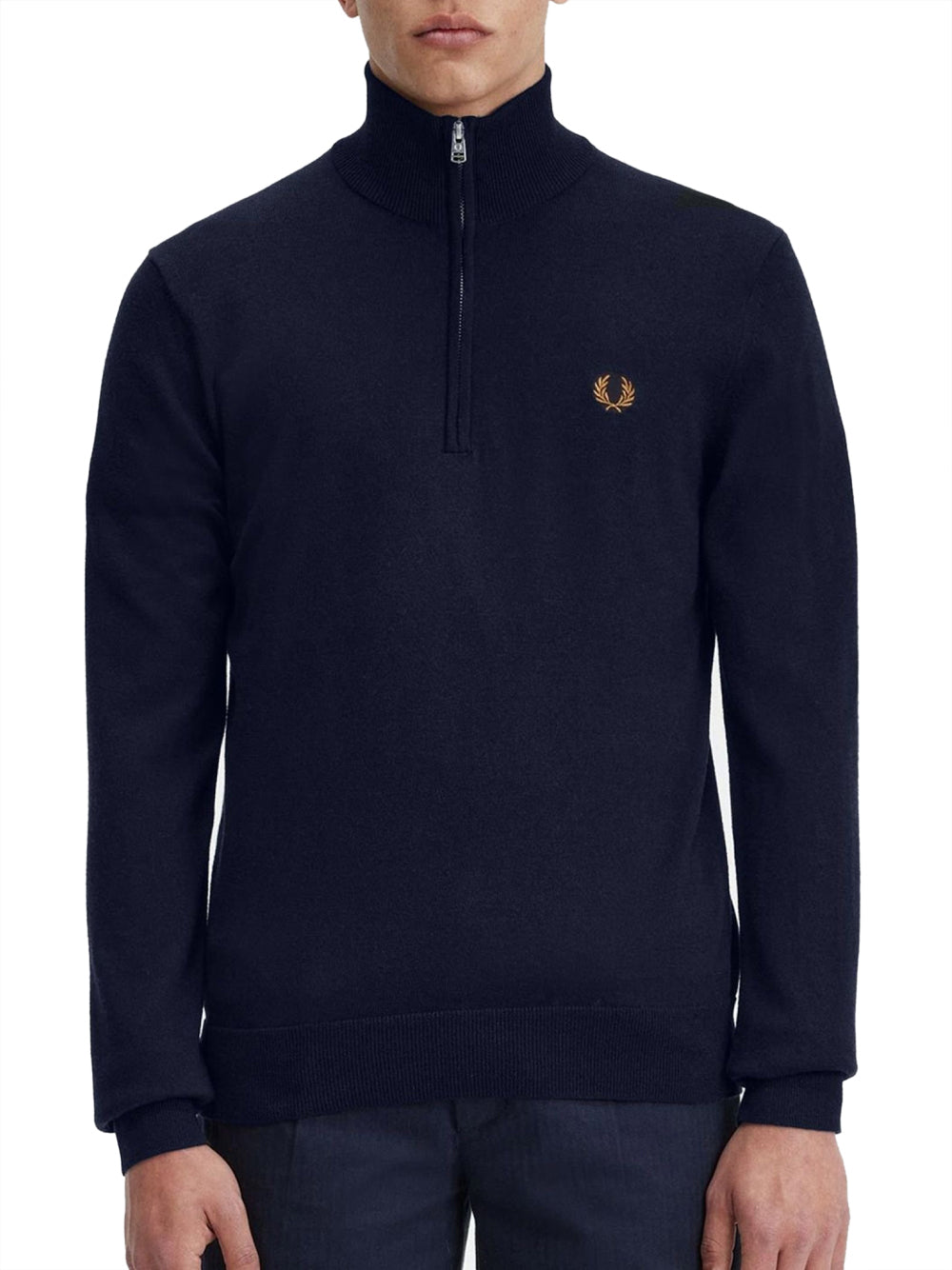 Pullover Fred Perry Classic Half Zip da Uomo - Blu