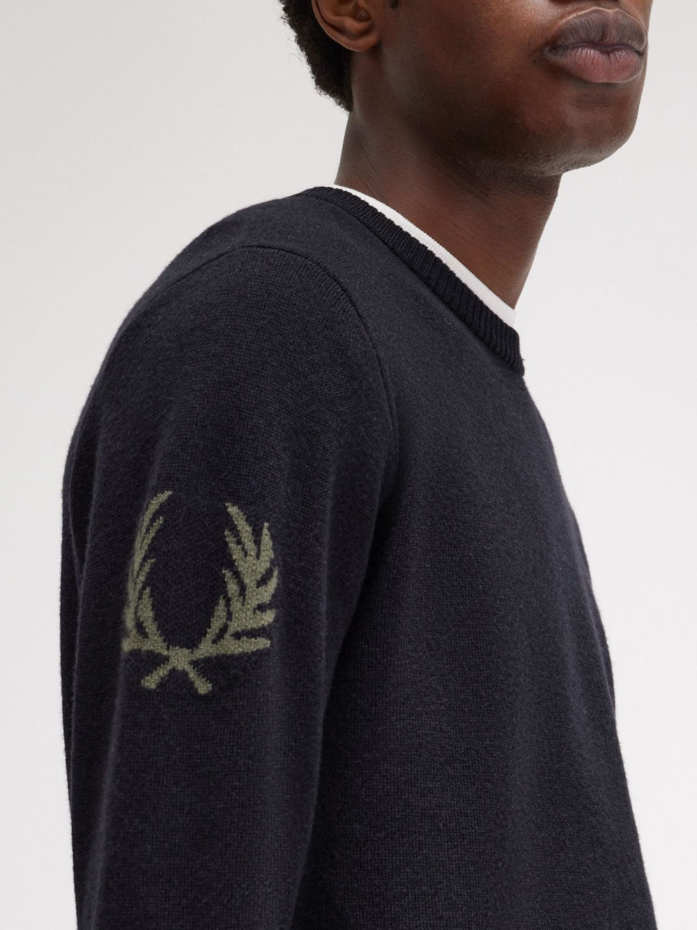 Pullover Fred Perry Laurel Wreath da Uomo - Nero