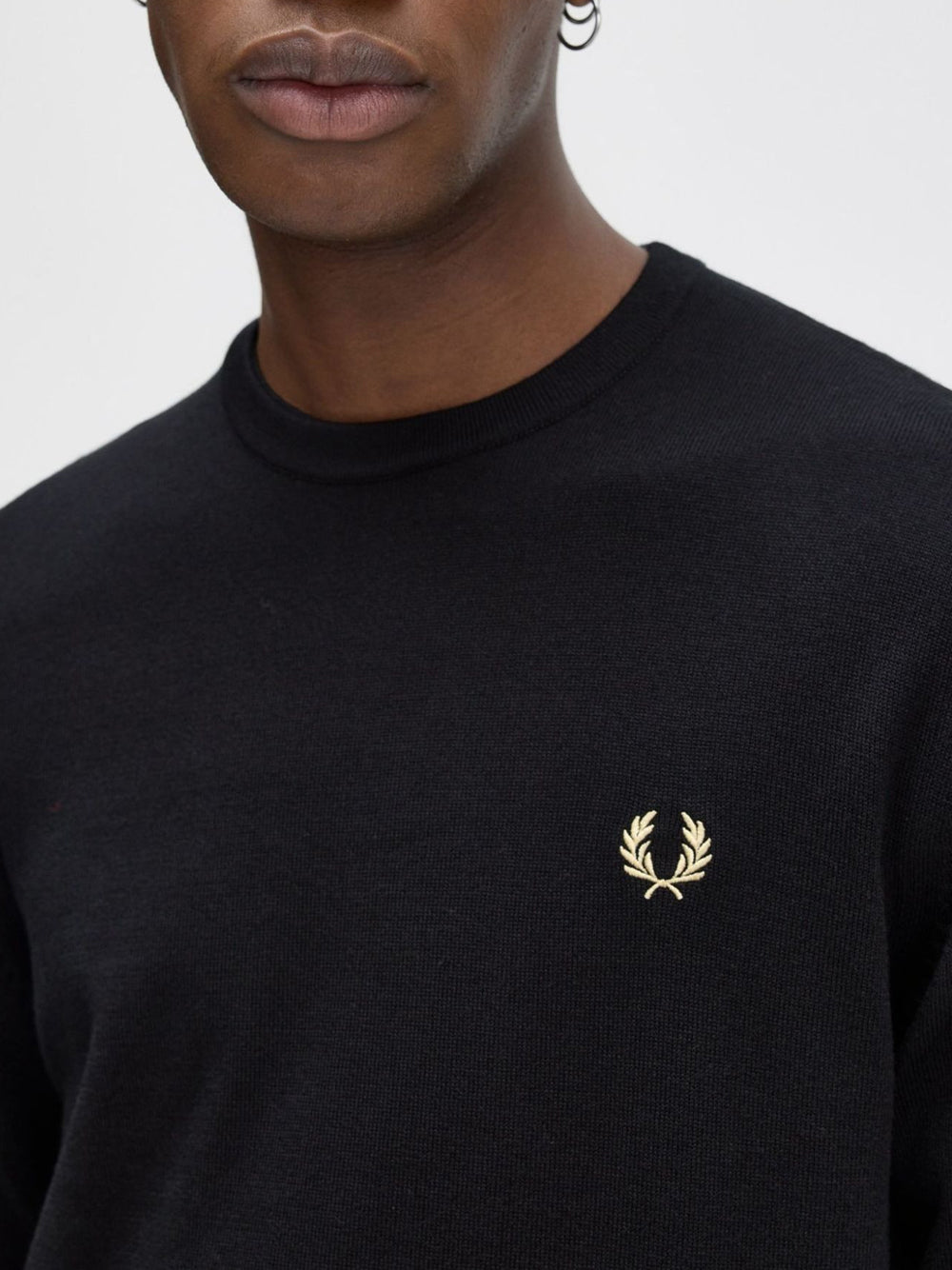 Pullover Fred Perry Classic Crew Neck da Uomo - Nero