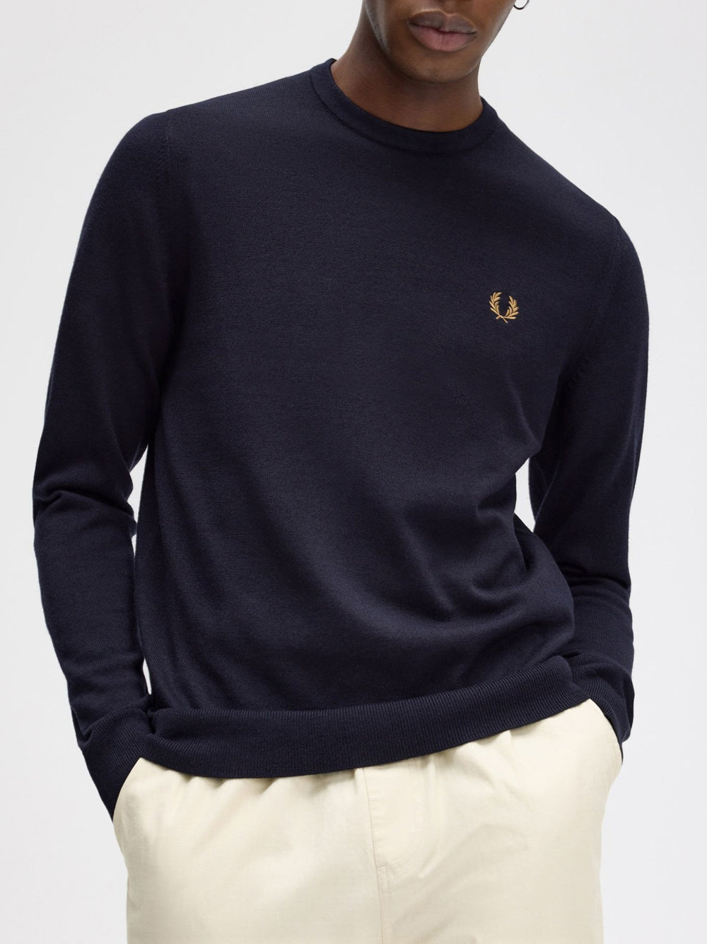 Maglione Fred Perry Classic Crew Neck da Uomo - Blu