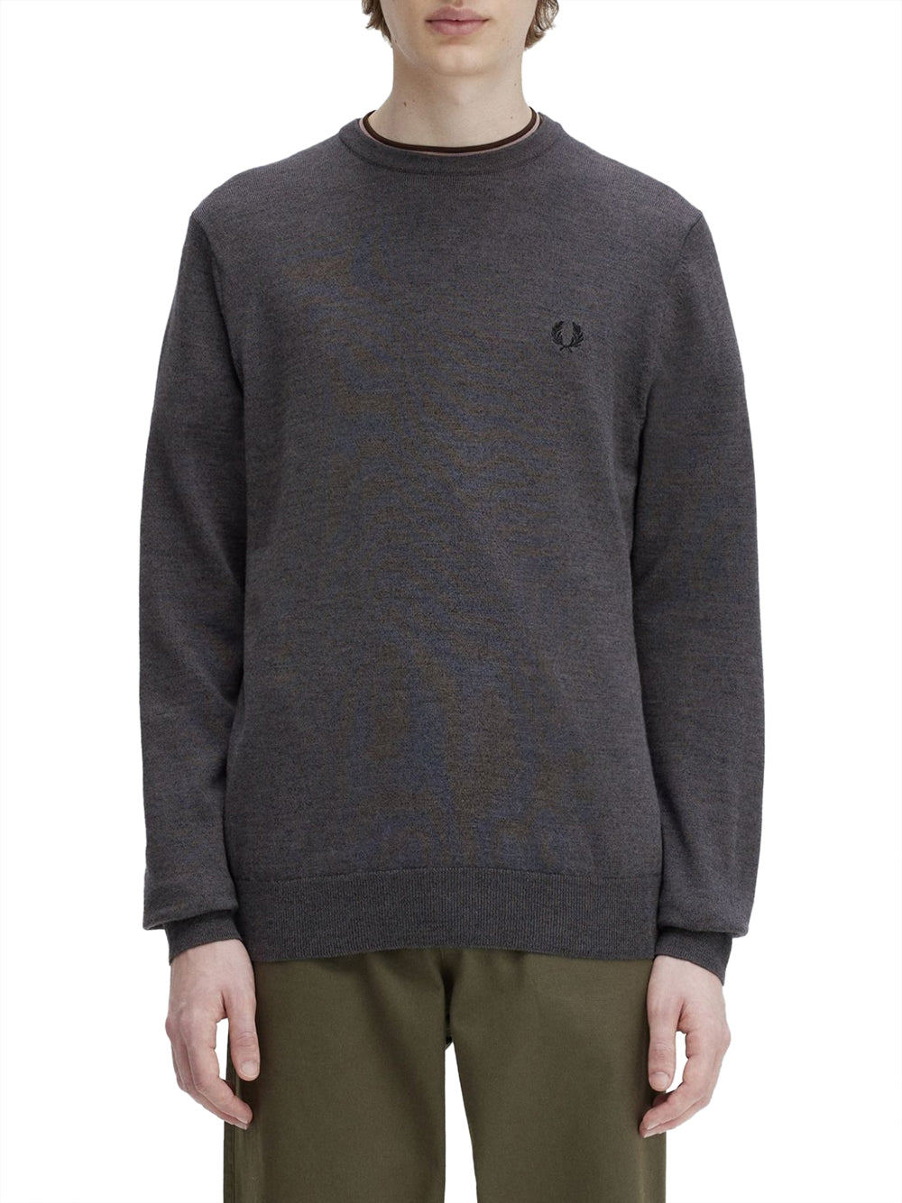 Maglione Fred Perry Classic Crew Neck da Uomo - Grigio