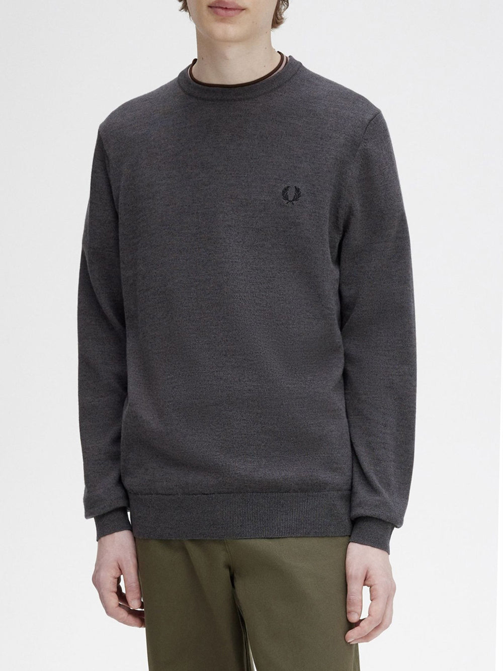 Maglione Fred Perry Classic Crew Neck da Uomo - Grigio