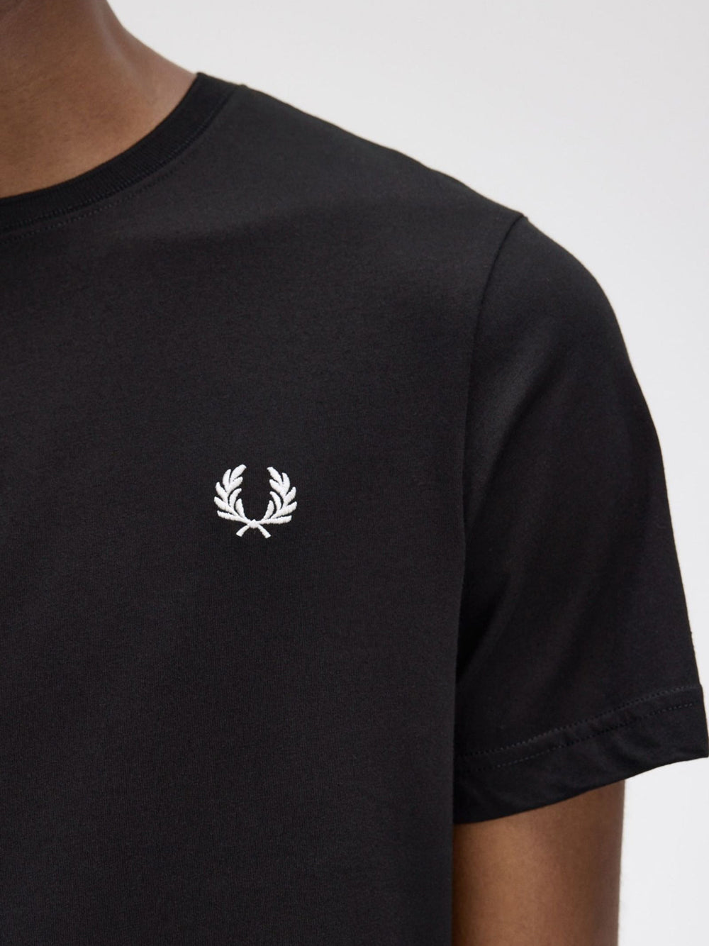 T-shirt Fred Perry Crew Neck da Uomo - Nero