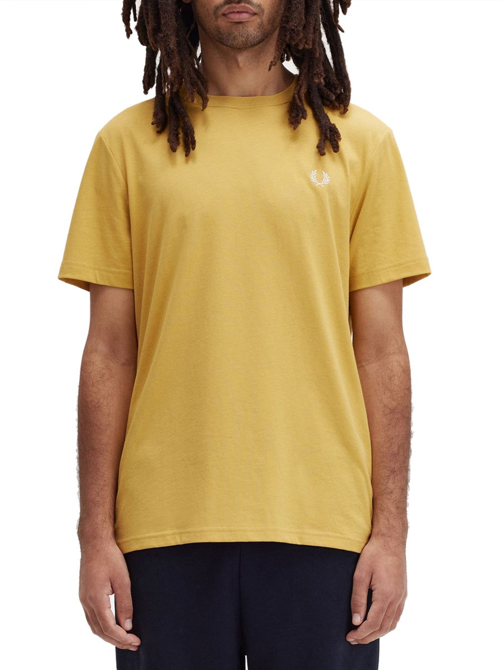 T-shirt Fred Perry Crew Neck da Uomo - Giallo