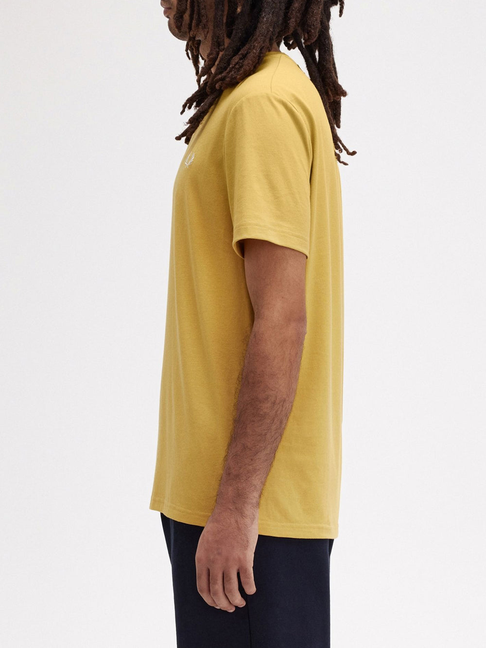 T-shirt Fred Perry Crew Neck da Uomo - Giallo