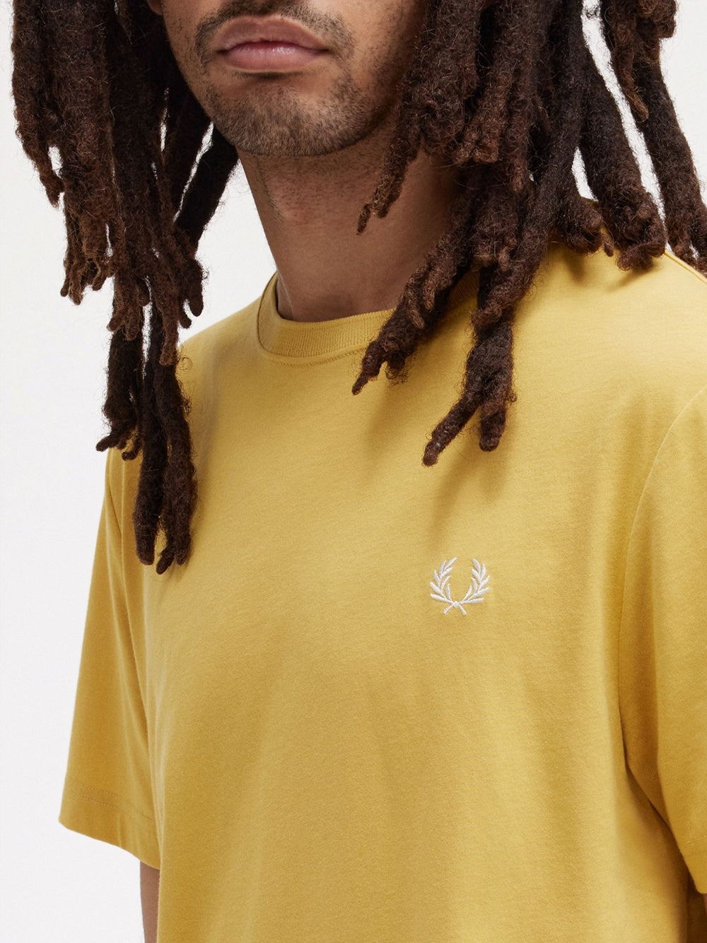 T-shirt Fred Perry Crew Neck da Uomo - Giallo