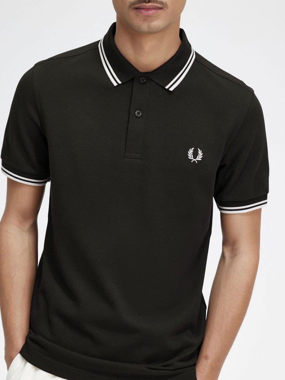 Polo Fred Perry Twin Tipped da Uomo - Verde