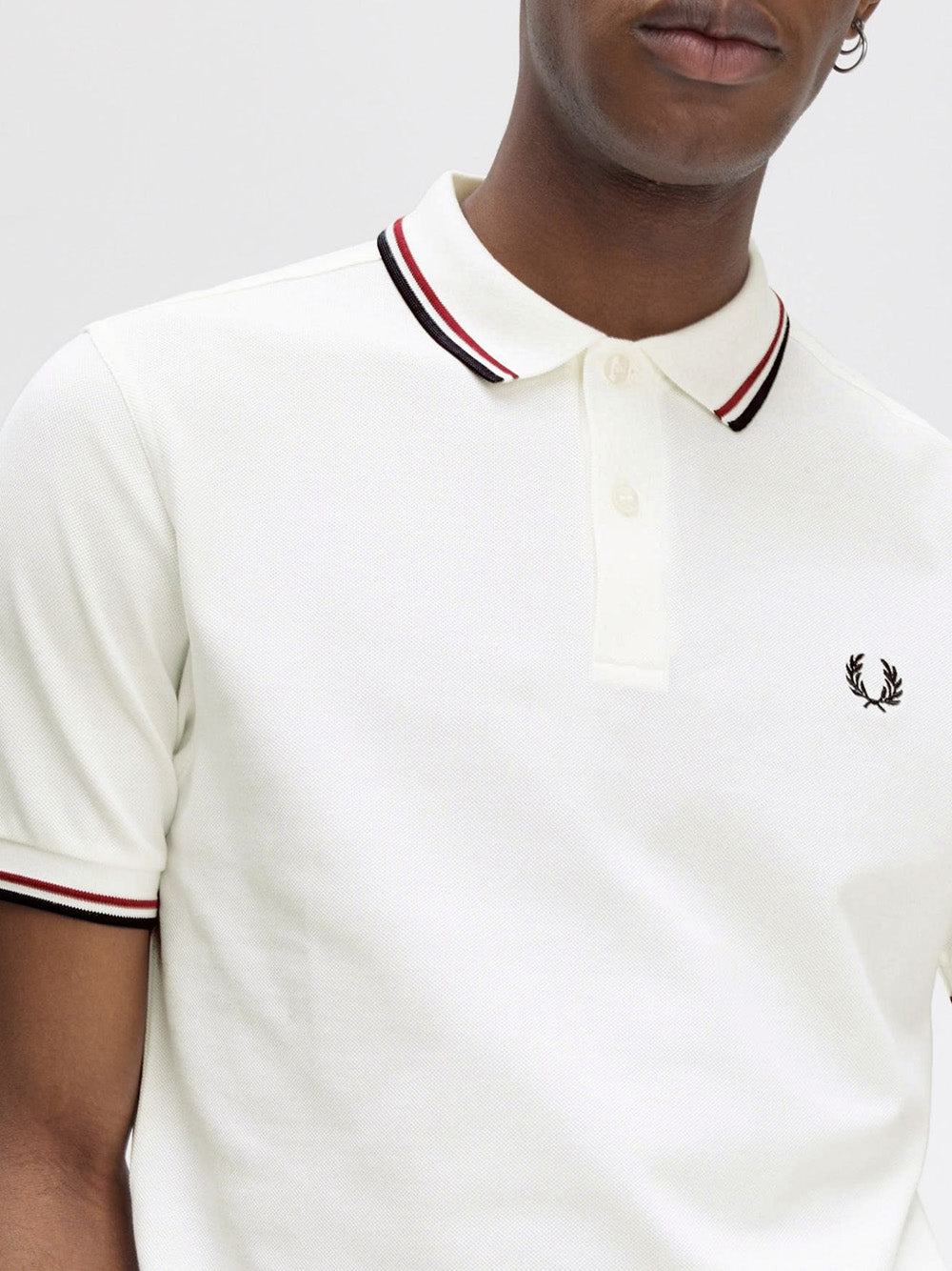 Polo Fred Perry Twin Tipped da Uomo - Bianco