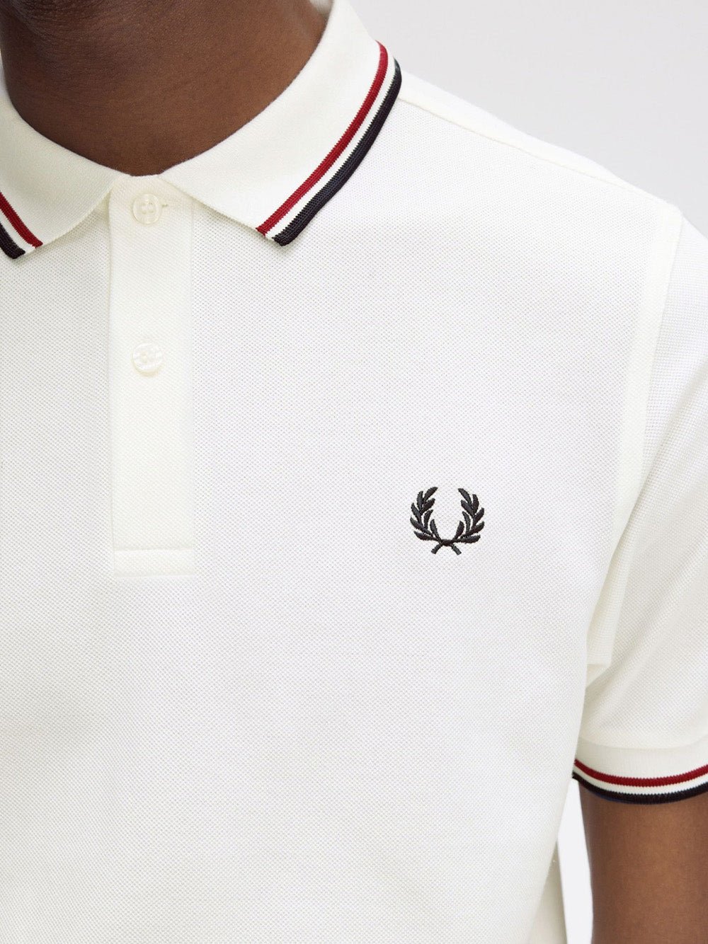 Polo Fred Perry Twin Tipped da Uomo - Bianco