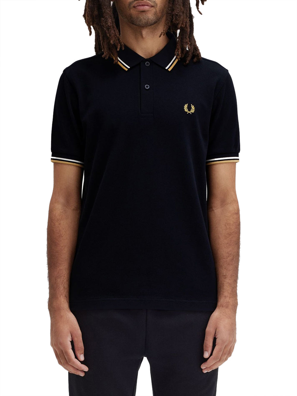 Polo Fred Perry Twin Tipped da Uomo - Blu