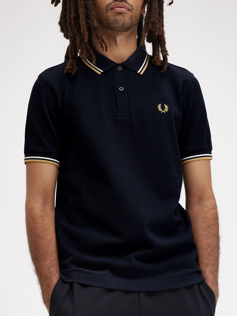 Polo Fred Perry Twin Tipped da Uomo - Blu