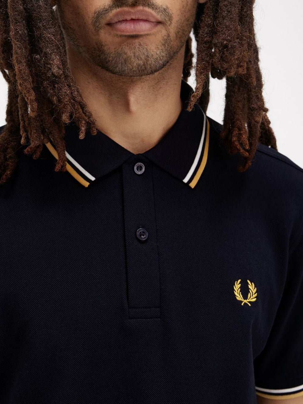 Polo Fred Perry Twin Tipped da Uomo - Blu