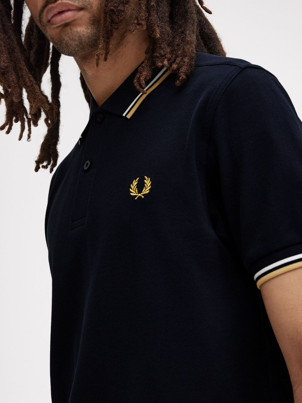 Polo Fred Perry Twin Tipped da Uomo - Blu