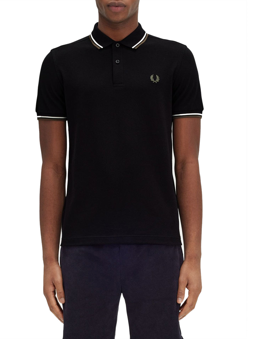 Polo Fred Perry Twin Tipped da Uomo - Nero