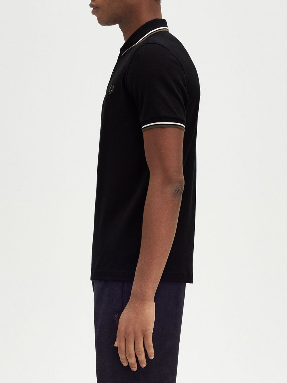 Polo Fred Perry Twin Tipped da Uomo - Nero