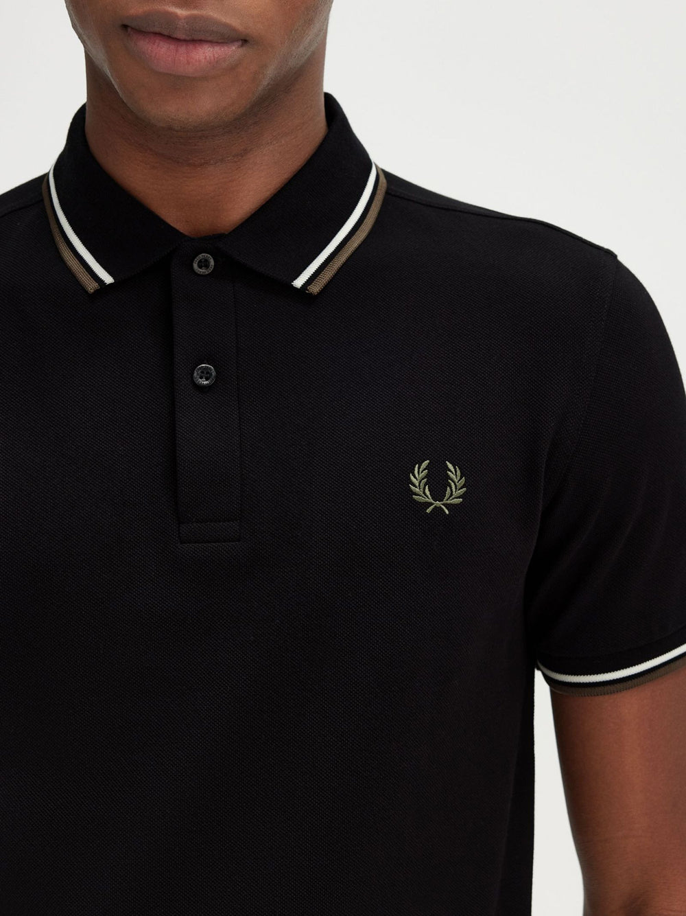 Polo Fred Perry Twin Tipped da Uomo - Nero