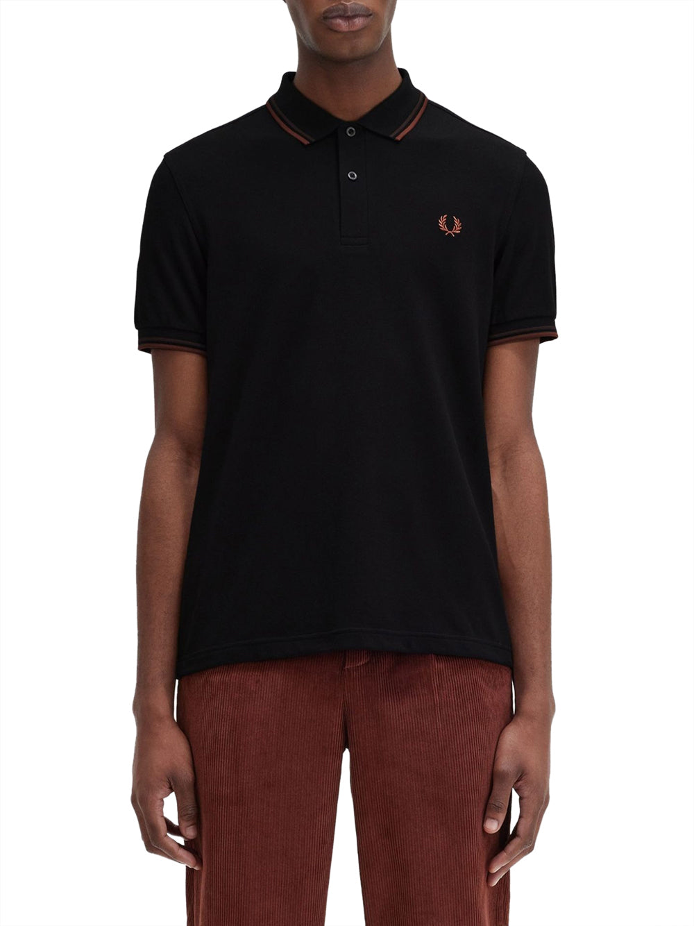 Polo Fred Perry Twin Tipped da Uomo - Nero