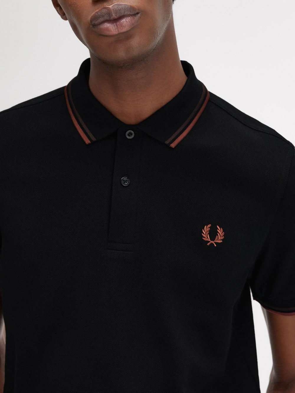 Polo Fred Perry Twin Tipped da Uomo - Nero