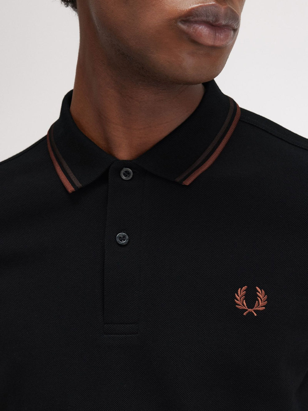 Polo Fred Perry Twin Tipped da Uomo - Nero