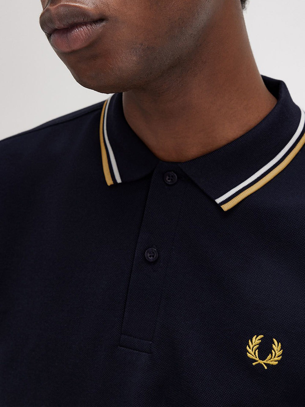 Polo Fred Perry Twin Tipped da Uomo - Blu