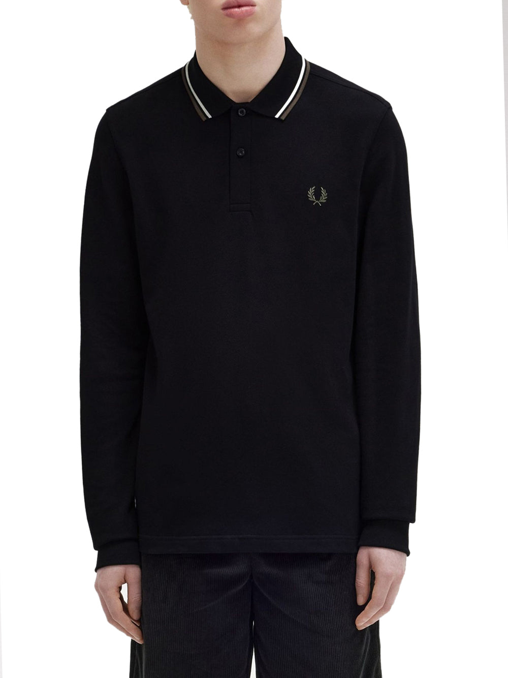 Polo Fred Perry Twin Tipped da Uomo - Nero