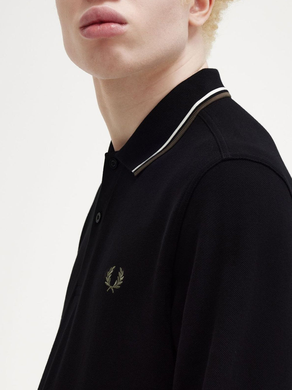 Polo Fred Perry Twin Tipped da Uomo - Nero