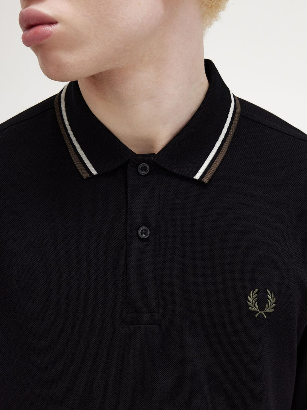 Polo Fred Perry Twin Tipped da Uomo - Nero