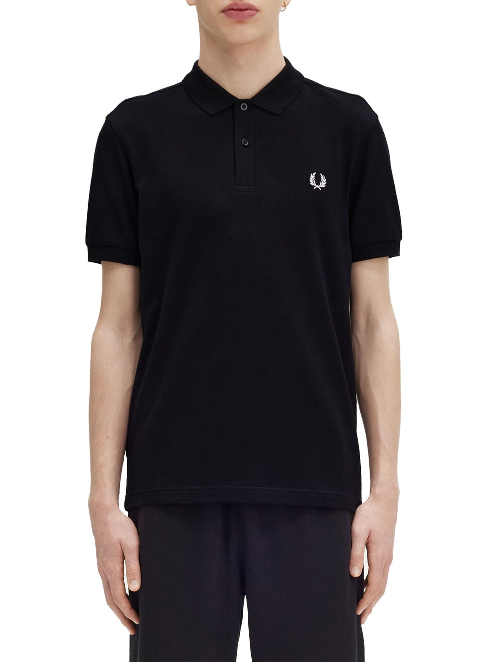 Polo Fred Perry Plain da Uomo - Nero