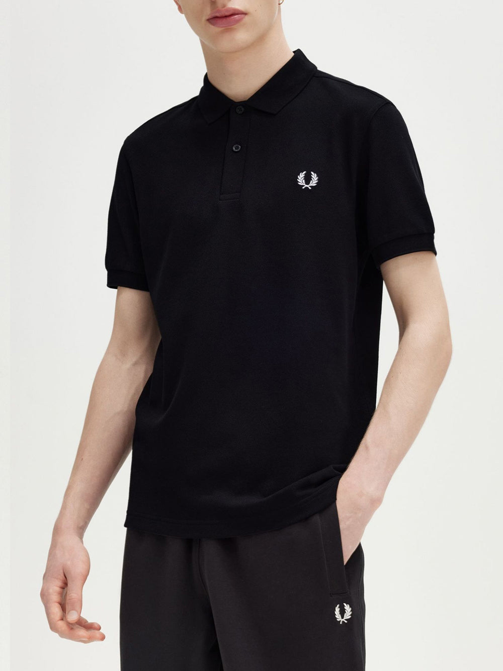 Polo Fred Perry Plain da Uomo - Nero