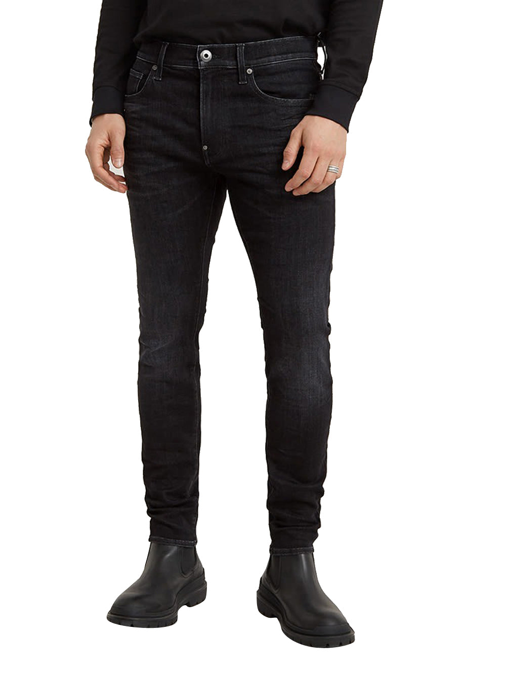 Jeans Skinny G-star Revend da Uomo - Nero