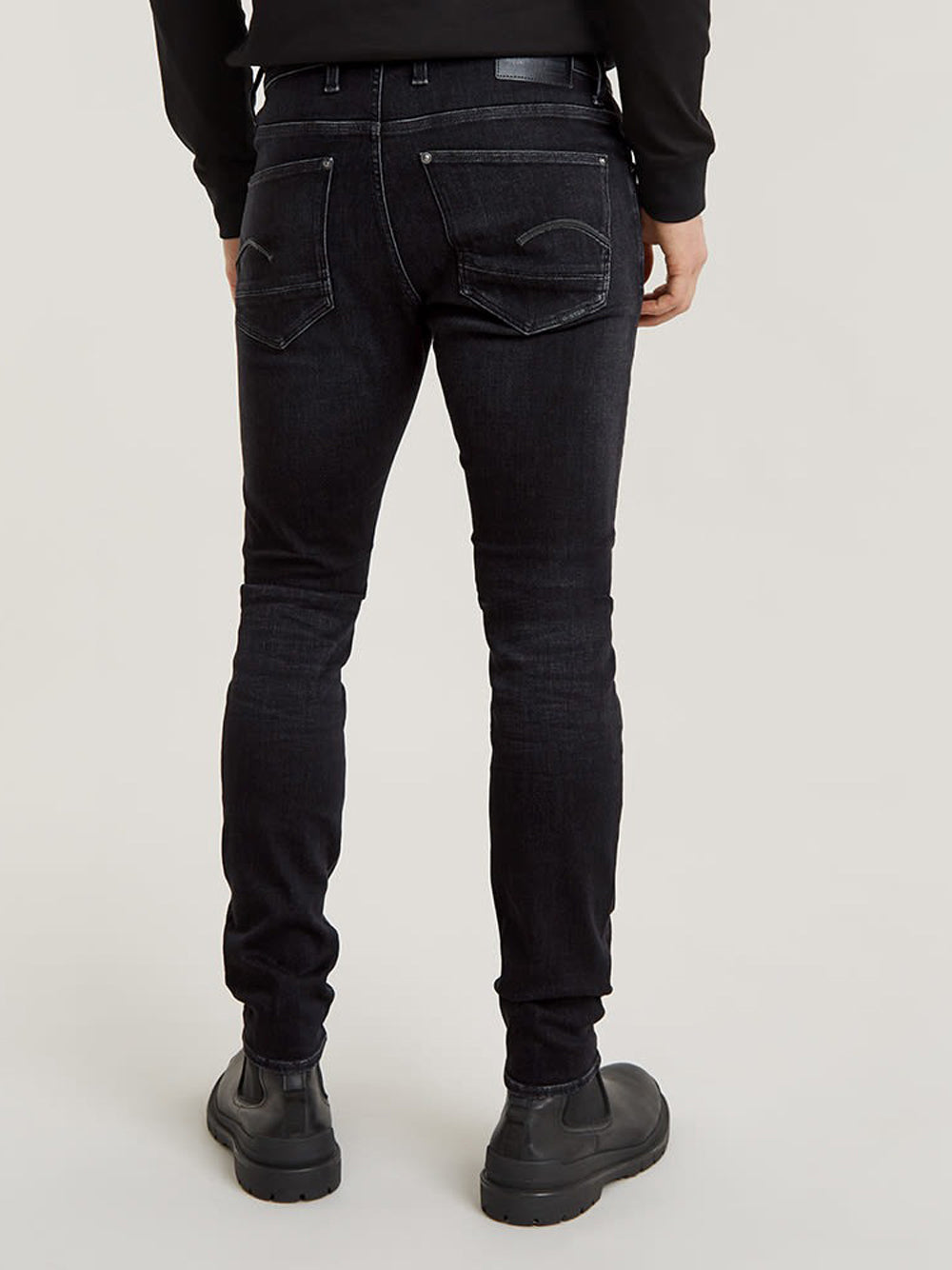 Jeans Skinny G-star Revend da Uomo - Nero