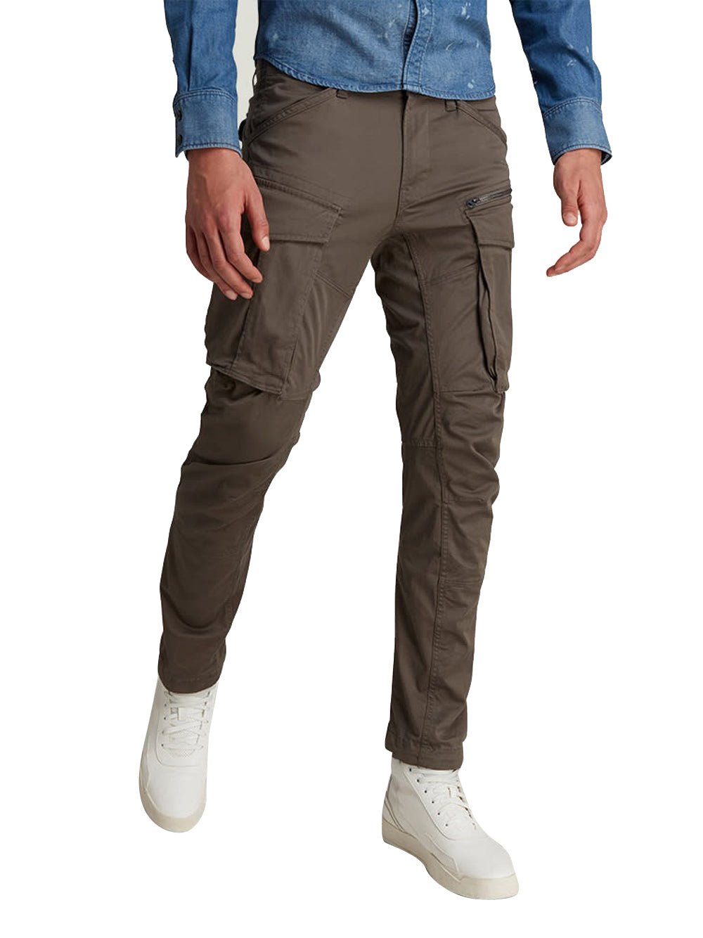 Pantalone Cargo G-star Rovic Regular Tapered da Uomo - Grigio