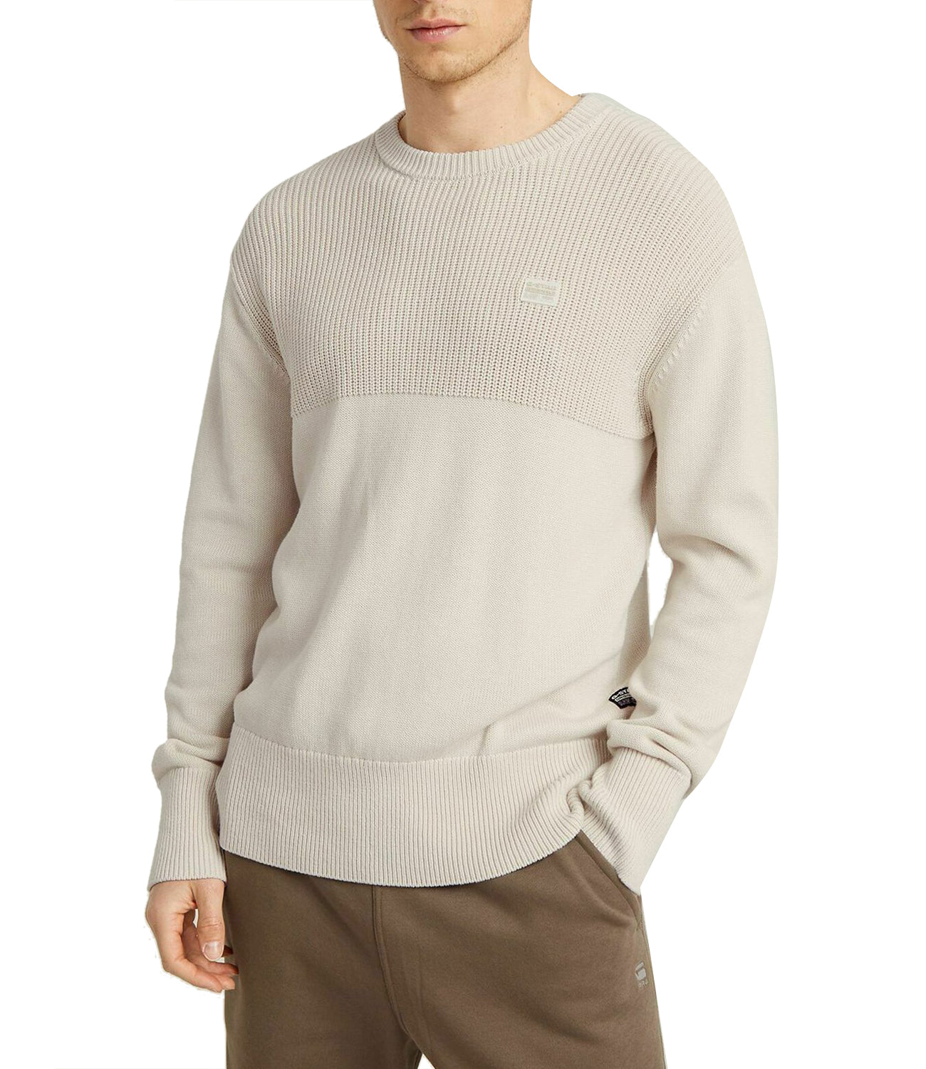 G-Star Maglione Fisherman R Knit Uomo Mod. D25127-C868 1603 Whitebait